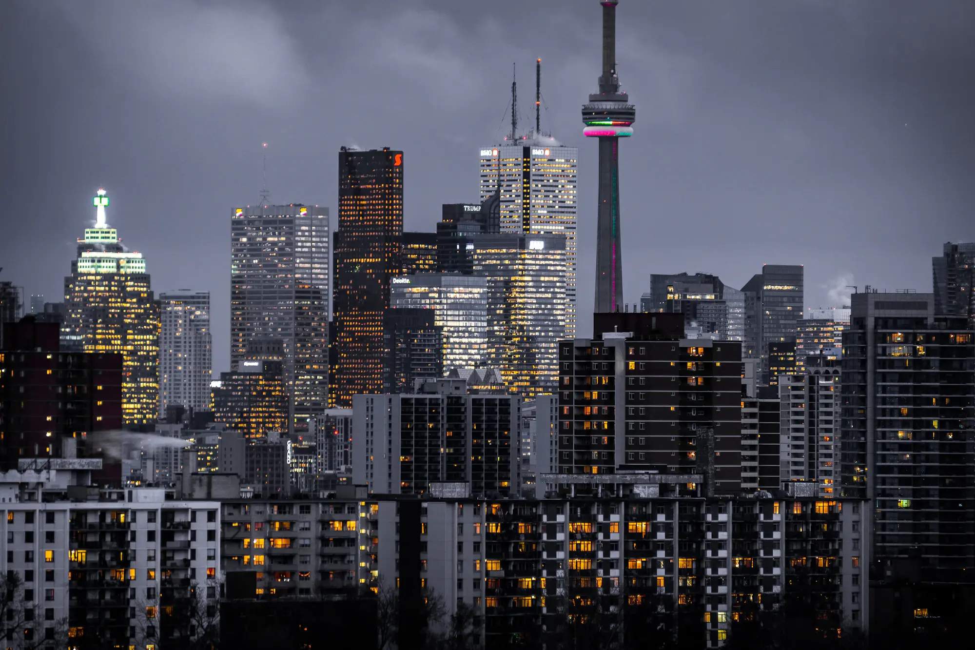 Manhattan skyline and luxury residences